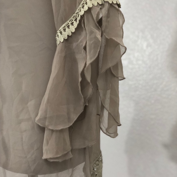 💢SOLD💢 Kaktus Sheer Lace Up Ruffle Collar Large - Picture 6 of 8